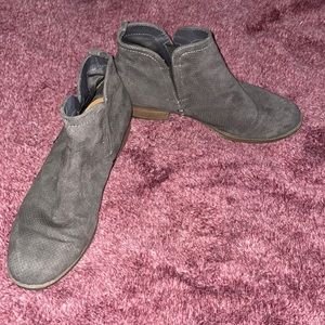 Grey ankle booties